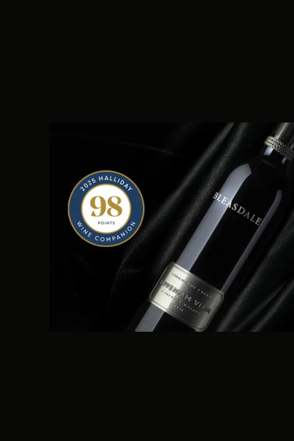 Inveniam Viam 2019 获 Halliday Wine Companion 98 分（2025），评审 Campbell Mattinson。全部内容烘入图片。